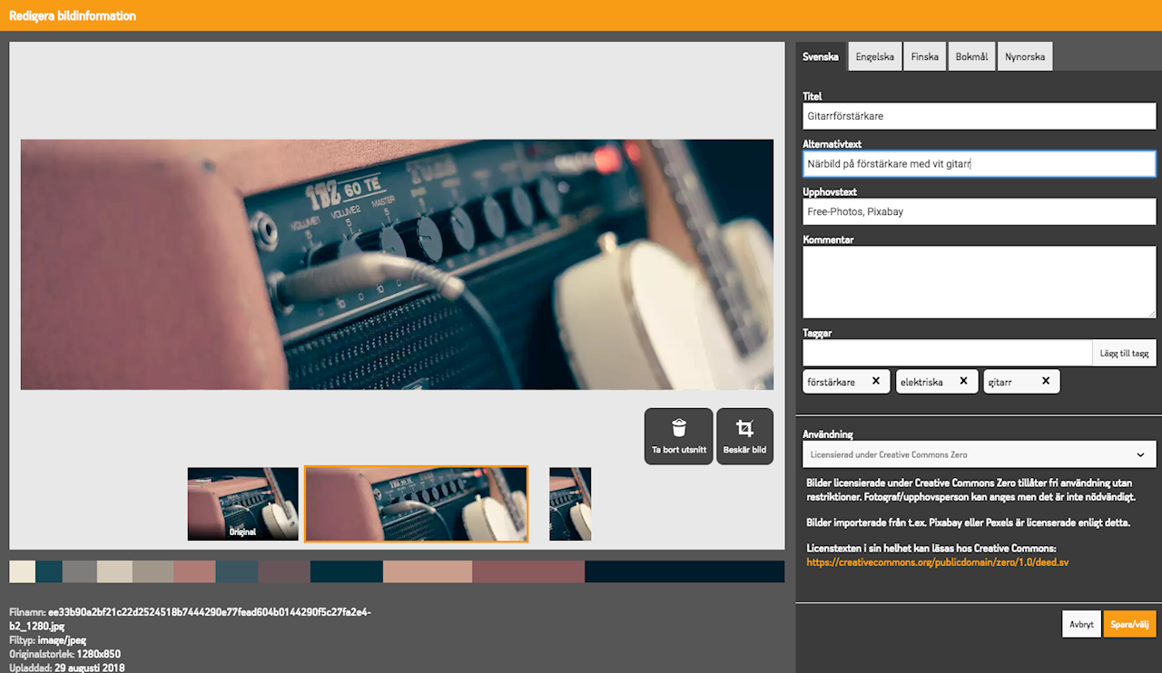 Bildbanken editering av bilden